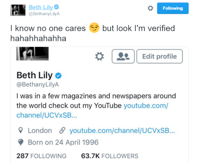 beth lily verified